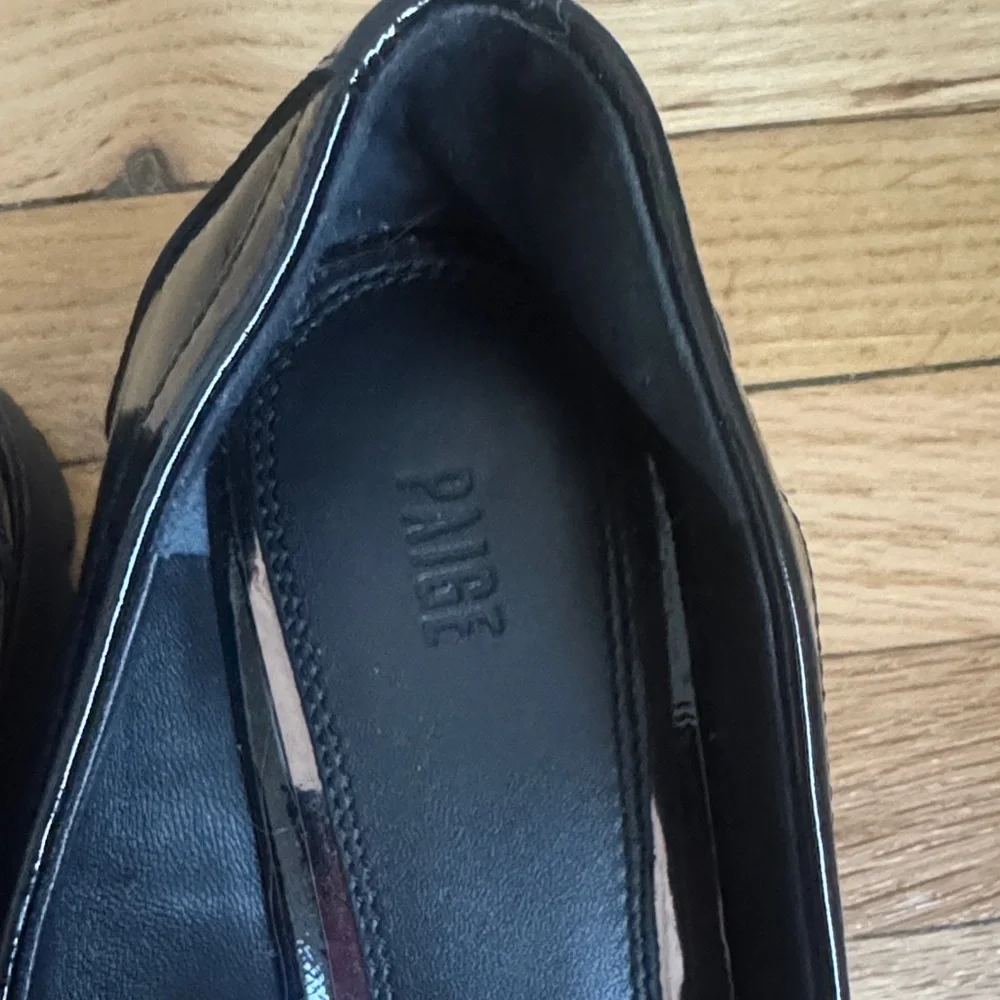 PAIGE Black Leather Women’s Ellis Loafers